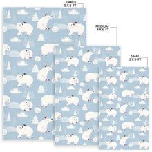 Load image into Gallery viewer, Cute polar bears Christmas decoration pattern Area Rug
