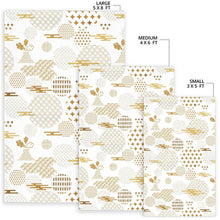 Load image into Gallery viewer, Beautiful gold japanese pattern Area Rug
