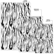 Load image into Gallery viewer, Gray Bengal Tiger Pattern Area Rug

