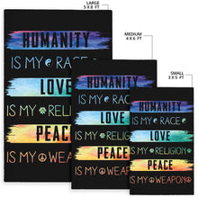 Load image into Gallery viewer, Humanity Love Peace Area Rugs
