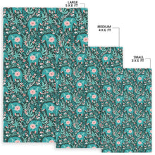 Load image into Gallery viewer, Elephants jungle pattern Area Rug
