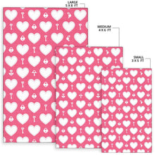 Load image into Gallery viewer, Heart Key Pattern Print Design HE09 Area Rugs
