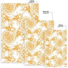 Load image into Gallery viewer, hand drawn orange fruit pattern Area Rug
