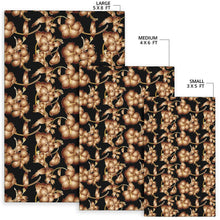 Load image into Gallery viewer, Brown Hibiscus Pattern Print Design HB06 Area Rugs
