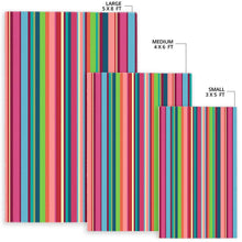 Load image into Gallery viewer, Rainbow Stripe Pattern Area Rug
