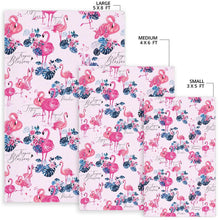 Load image into Gallery viewer, Flamingo Pink Pattern Area Rug
