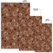 Load image into Gallery viewer, Coffee Cup and Coffe Bean Pattern Area Rug
