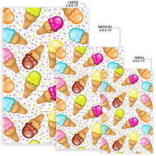 Load image into Gallery viewer, Color Ice Cream Cone Pattern Area Rug

