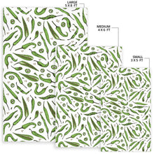 Load image into Gallery viewer, Hand drawn sketch style green Chili peppers pattern Area Rug
