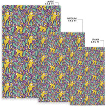 Load image into Gallery viewer, Cute yellow monkey leaves pattern Area Rug
