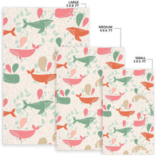 Load image into Gallery viewer, Cute whale pattern Area Rug
