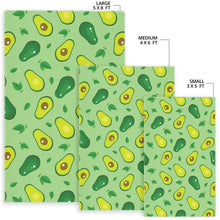 Load image into Gallery viewer, Avocado pattern green background Area Rug

