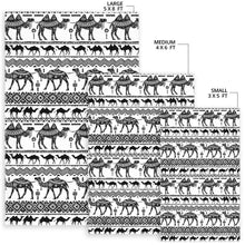 Load image into Gallery viewer, Camel polynesian tribal pattern Area Rug
