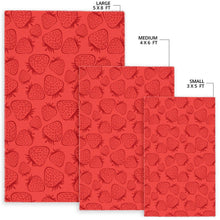 Load image into Gallery viewer, strawberry pattern red background Area Rug
