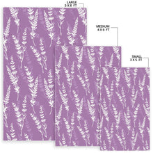 Load image into Gallery viewer, Lavender flowers purple pattern Area Rug
