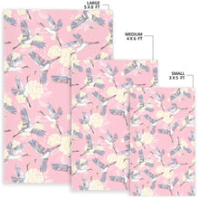 Load image into Gallery viewer, Japanese crane rose pattern Area Rug
