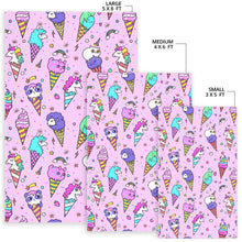 Load image into Gallery viewer, Cute ice cream cone animal pattern Area Rug
