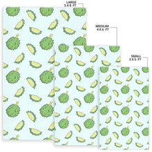 Load image into Gallery viewer, Durian pattern blue background Area Rug
