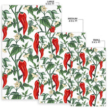 Load image into Gallery viewer, Chili Leaves Flower Pattern Area Rug
