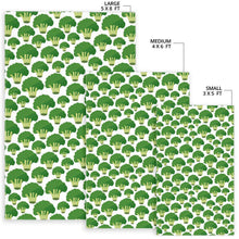 Load image into Gallery viewer, Broccoli Pattern Background Area Rug
