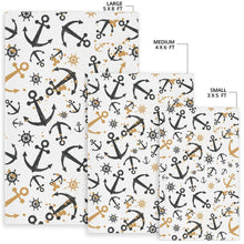 Load image into Gallery viewer, Anchors Rudders pattern Area Rug
