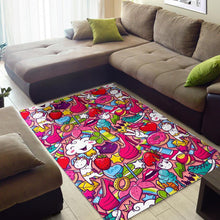 Load image into Gallery viewer, Girly Unicorn Cartoon Pattern Print Area Rug
