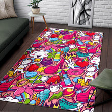Load image into Gallery viewer, Girly Unicorn Cartoon Pattern Print Area Rug
