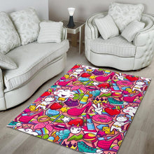 Load image into Gallery viewer, Girly Unicorn Cartoon Pattern Print Area Rug
