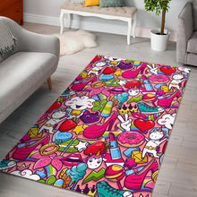Load image into Gallery viewer, Girly Unicorn Cartoon Pattern Print Area Rug
