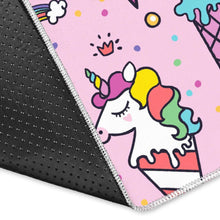 Load image into Gallery viewer, Girly Unicorn Ice Cream Pattern Print Area Rug
