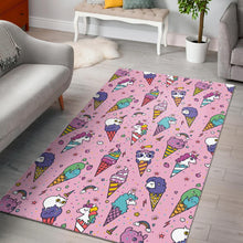 Load image into Gallery viewer, Girly Unicorn Ice Cream Pattern Print Area Rug

