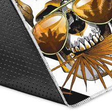 Load image into Gallery viewer, Gold Tropical Skull Pattern Print Area Rug
