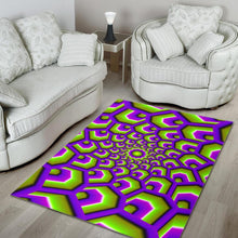Load image into Gallery viewer, Green Hive Moving Optical Illusion Area Rug
