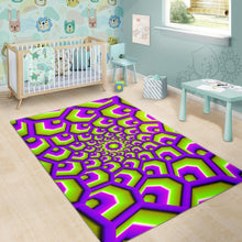 Load image into Gallery viewer, Green Hive Moving Optical Illusion Area Rug
