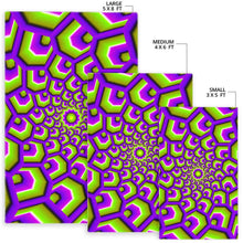 Load image into Gallery viewer, Green Hive Moving Optical Illusion Area Rug
