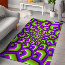 Load image into Gallery viewer, Green Hive Moving Optical Illusion Area Rug
