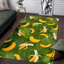 Load image into Gallery viewer, Green Tropical Banana Pattern Print Area Rug
