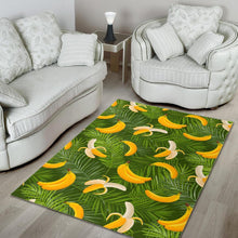 Load image into Gallery viewer, Green Tropical Banana Pattern Print Area Rug
