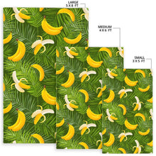 Load image into Gallery viewer, Green Tropical Banana Pattern Print Area Rug
