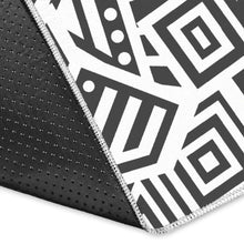 Load image into Gallery viewer, Grey And White Aztec Pattern Print Area Rug
