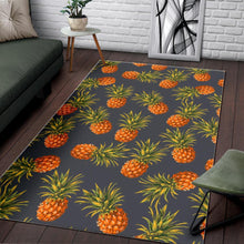 Load image into Gallery viewer, Grey Watercolor Pineapple Pattern Print Area Rug
