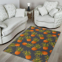 Load image into Gallery viewer, Grey Watercolor Pineapple Pattern Print Area Rug
