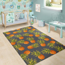 Load image into Gallery viewer, Grey Watercolor Pineapple Pattern Print Area Rug
