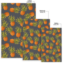 Load image into Gallery viewer, Grey Watercolor Pineapple Pattern Print Area Rug
