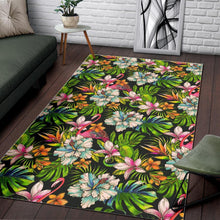 Load image into Gallery viewer, Hawaiian Aloha Tropical Pattern Print Area Rug
