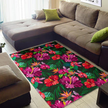 Load image into Gallery viewer, Hawaiian Floral Flowers Pattern Print Area Rug
