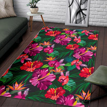 Load image into Gallery viewer, Hawaiian Floral Flowers Pattern Print Area Rug

