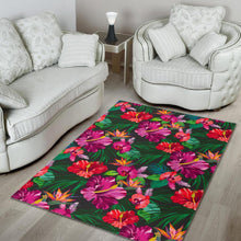 Load image into Gallery viewer, Hawaiian Floral Flowers Pattern Print Area Rug
