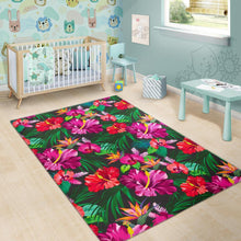 Load image into Gallery viewer, Hawaiian Floral Flowers Pattern Print Area Rug
