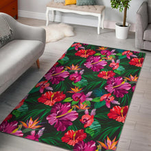 Load image into Gallery viewer, Hawaiian Floral Flowers Pattern Print Area Rug
